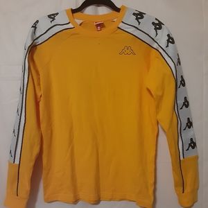 Kappa Long Sleeve Yellow Shirt Size Small